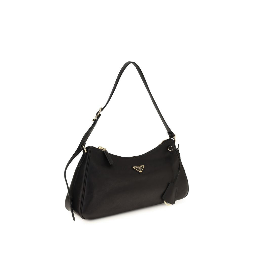 Prada Black Calf Leather Shoulder Bag