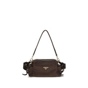 Prada Brown Napa Leather Shoulder Bag