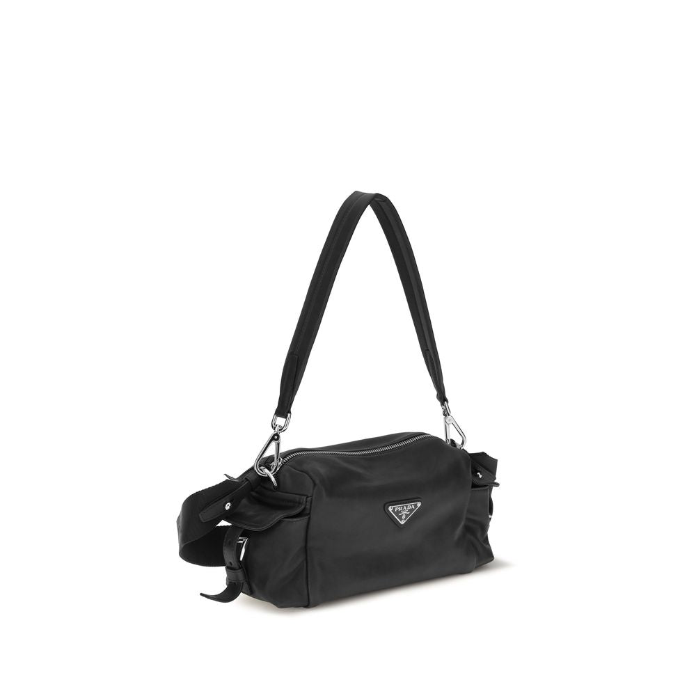Prada Brown Napa Leather Shoulder Bag