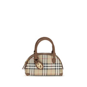 Burberry Beige Canvas Top Handle Bag