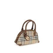 Burberry Beige Canvas Top Handle Bag