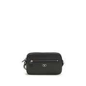 Valentino Garavani Black Calf Leather Crossbody Bag