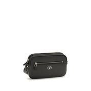 Valentino Garavani Black Calf Leather Crossbody Bag