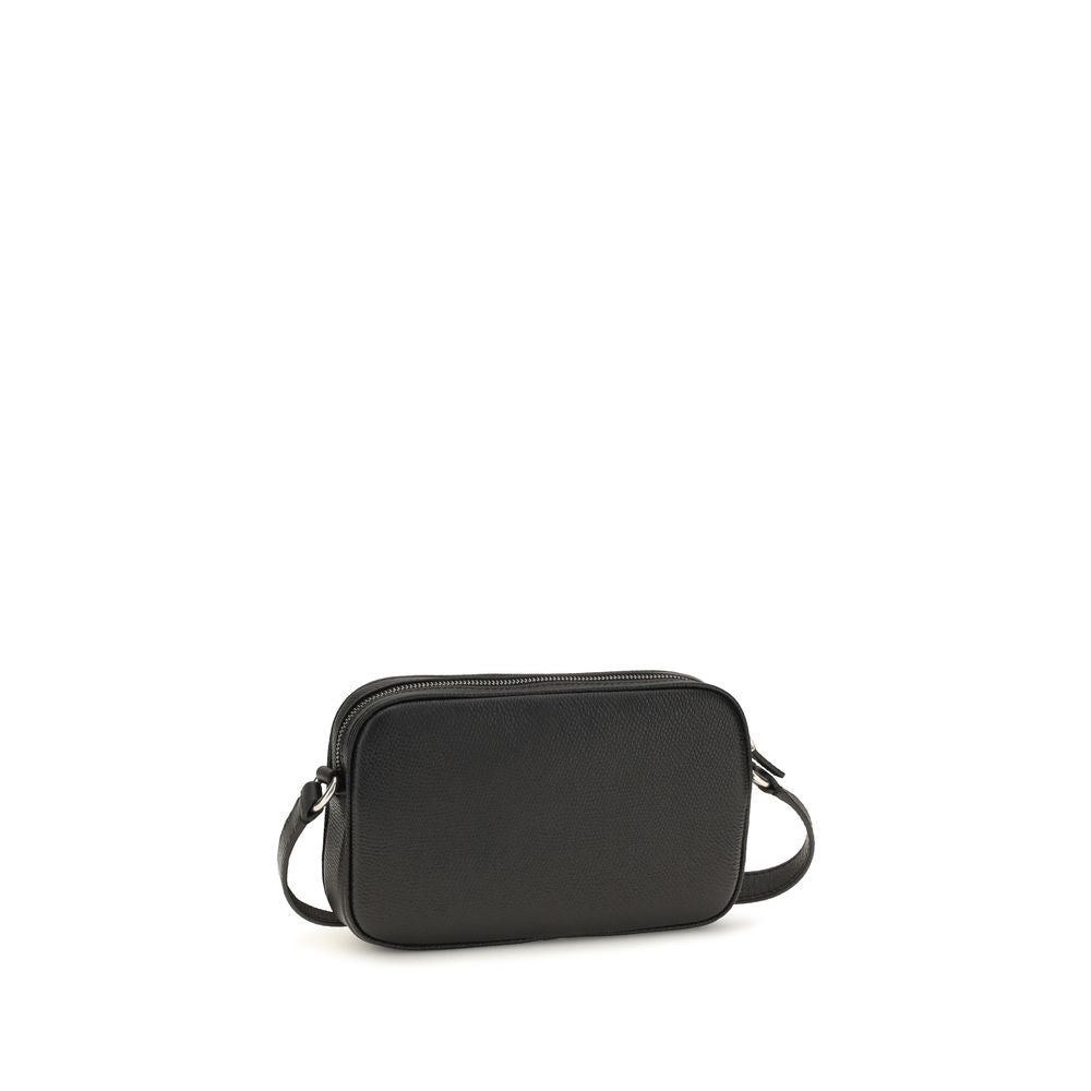 Valentino Garavani Black Calf Leather Crossbody Bag