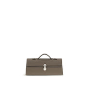 Savette Brown Calf Leather Shoulder Bag