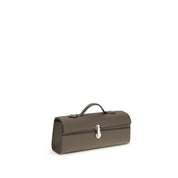 Savette Brown Calf Leather Shoulder Bag