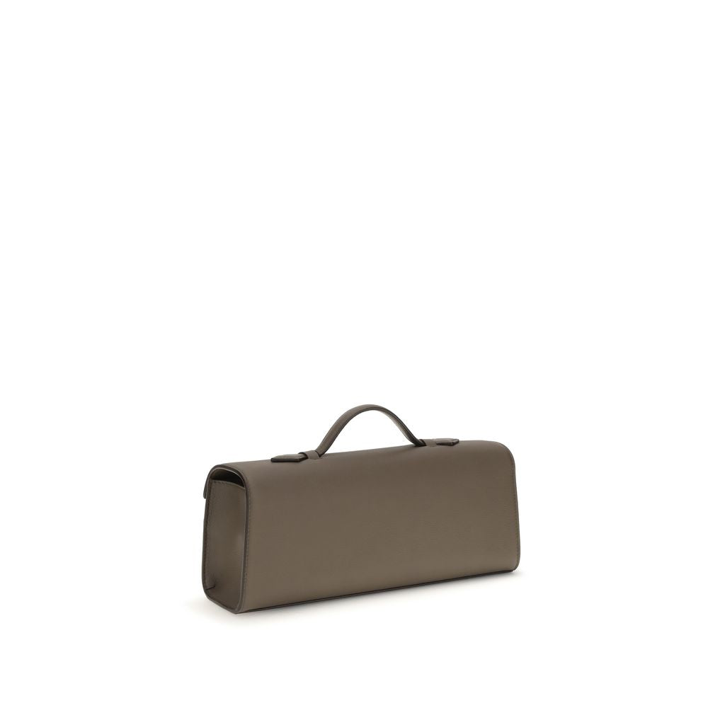 Savette Brown Calf Leather Shoulder Bag