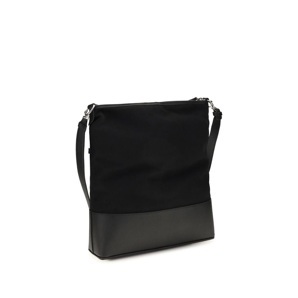 Maison Margiela Black Calf Leather Hobo Shoulder Bag