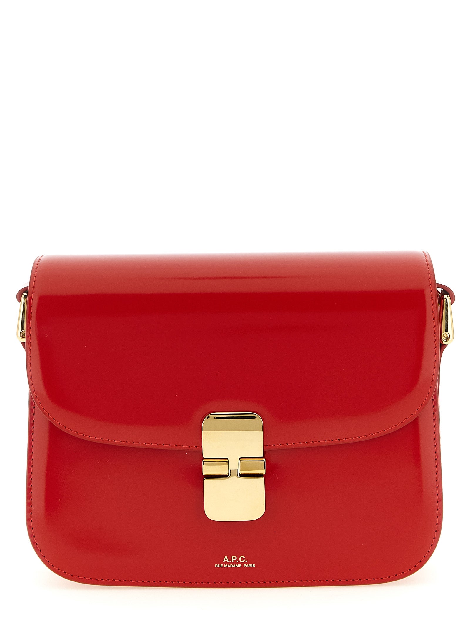 A.P.C. Red Cowhide Crossbody Bag