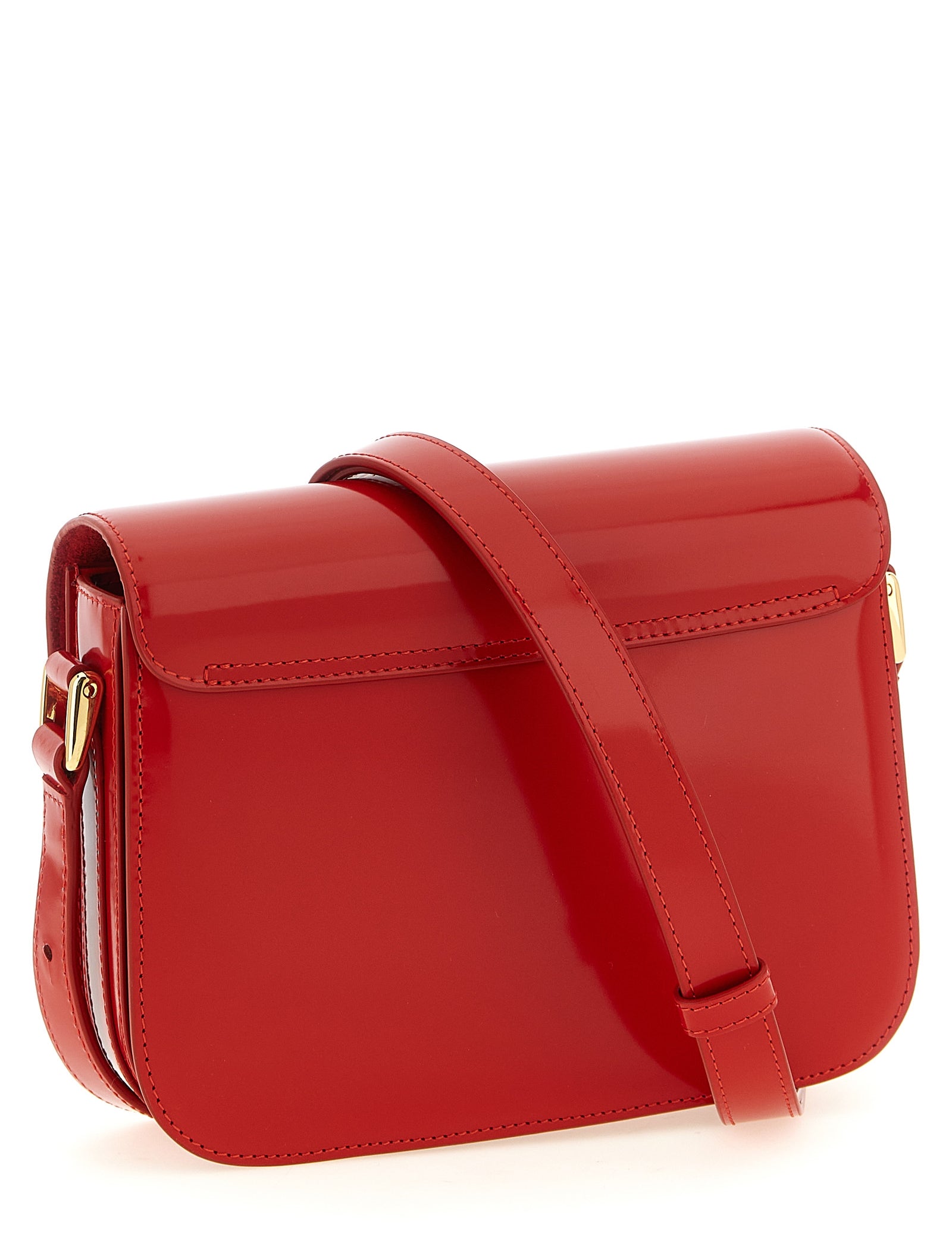 A.P.C. Red Cowhide Crossbody Bag