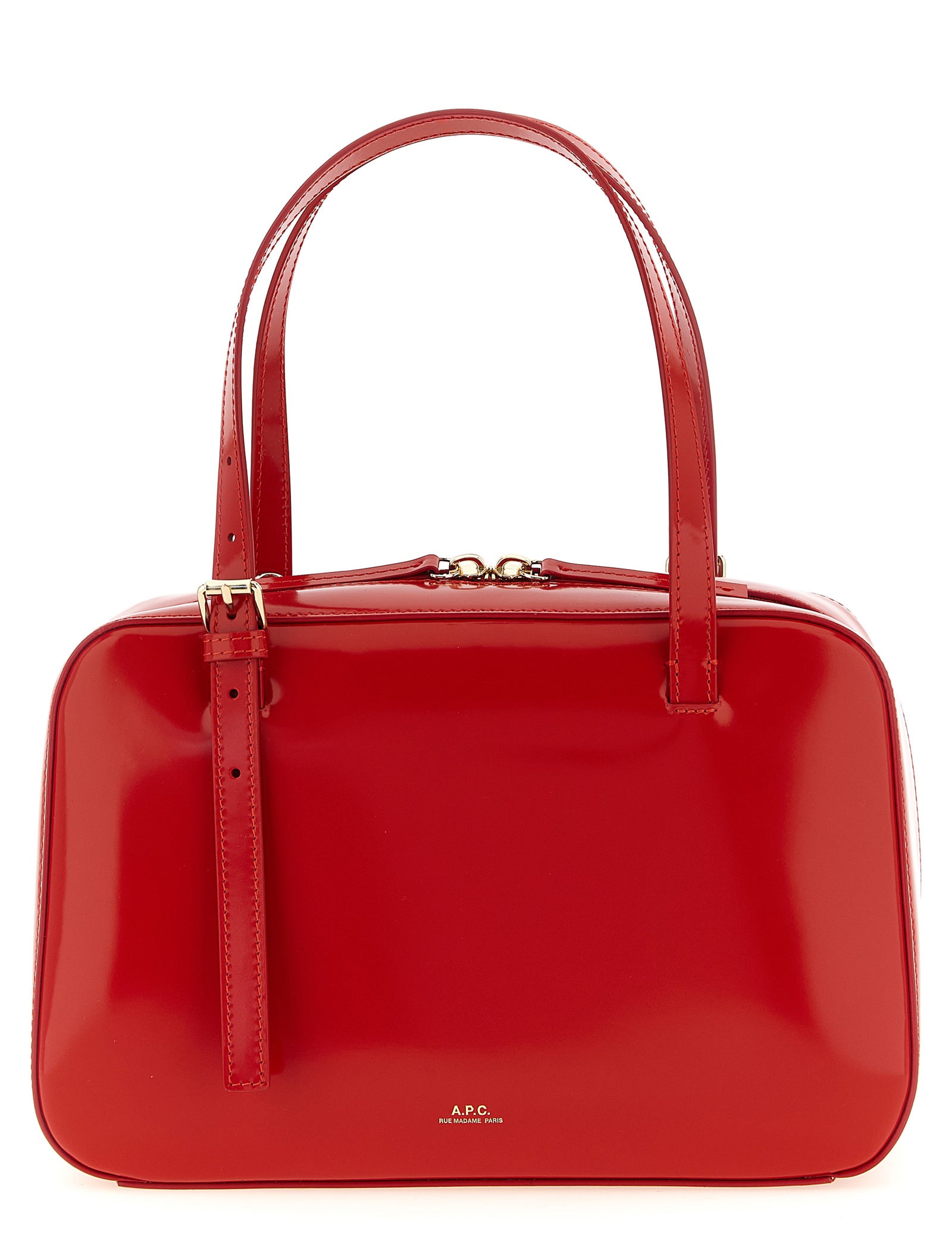 A.P.C. Red Cow Leather Handbag
