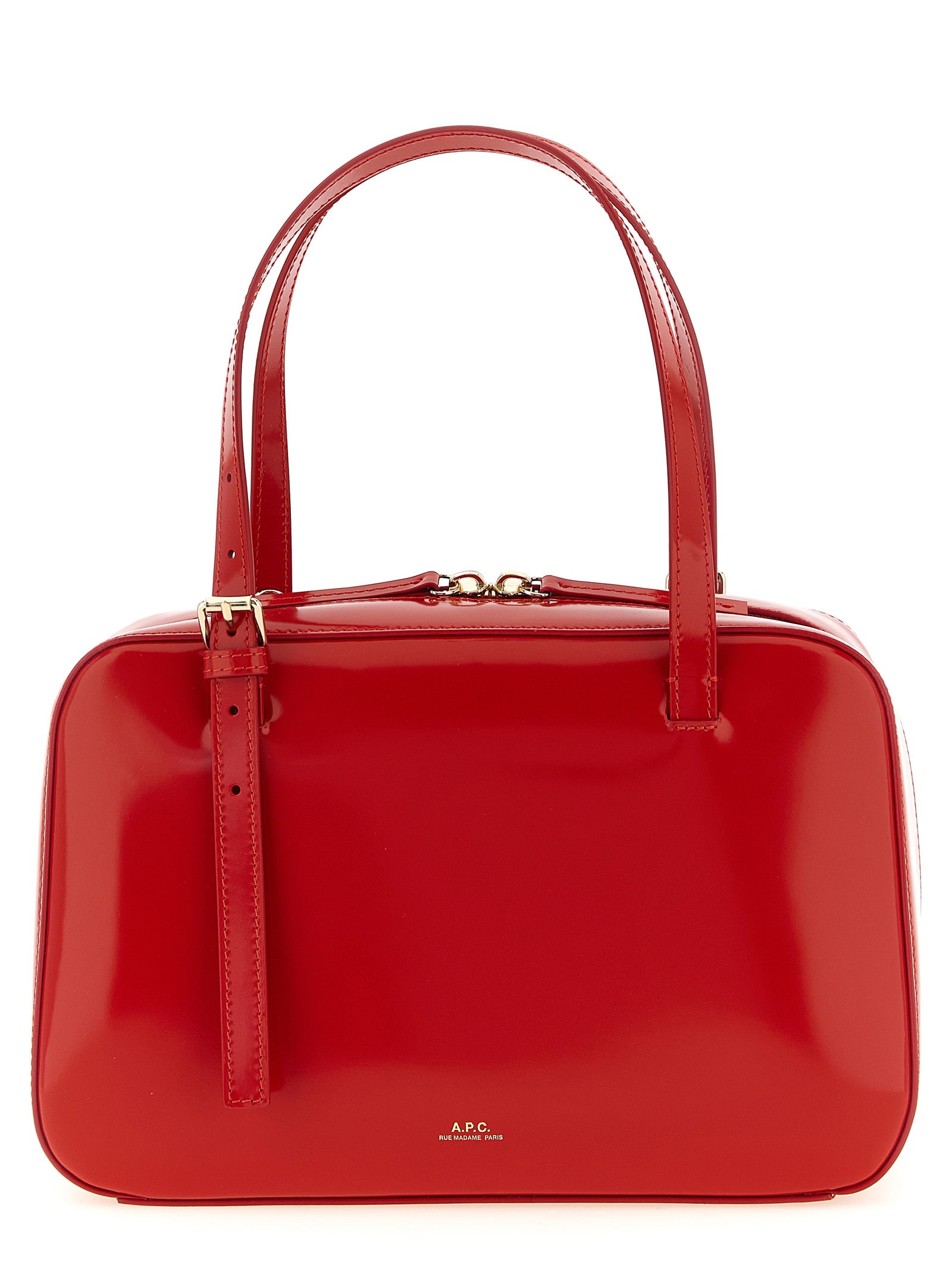 A.P.C. Red Cow Leather Handbag
