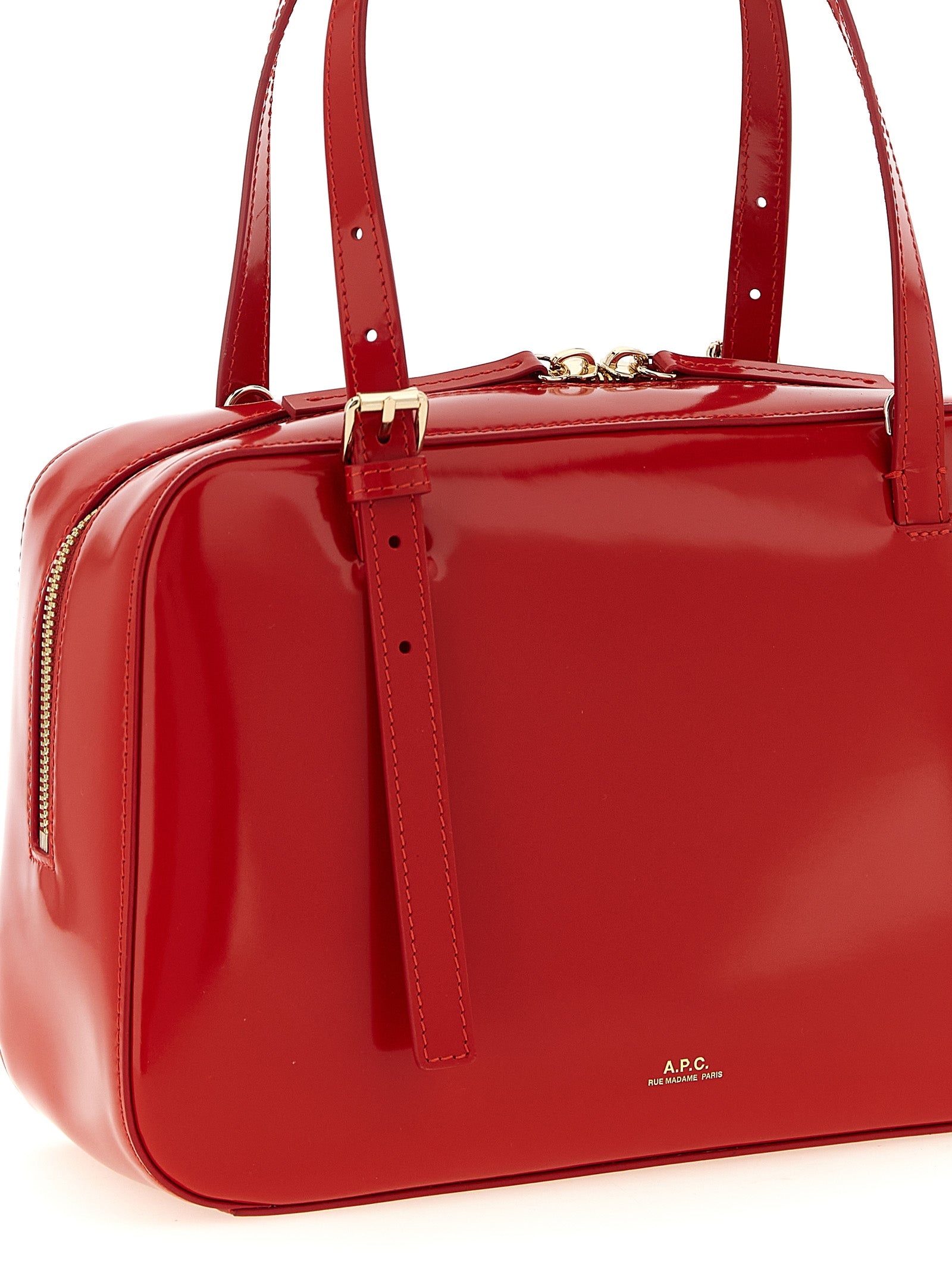 A.P.C. Red Cow Leather Handbag