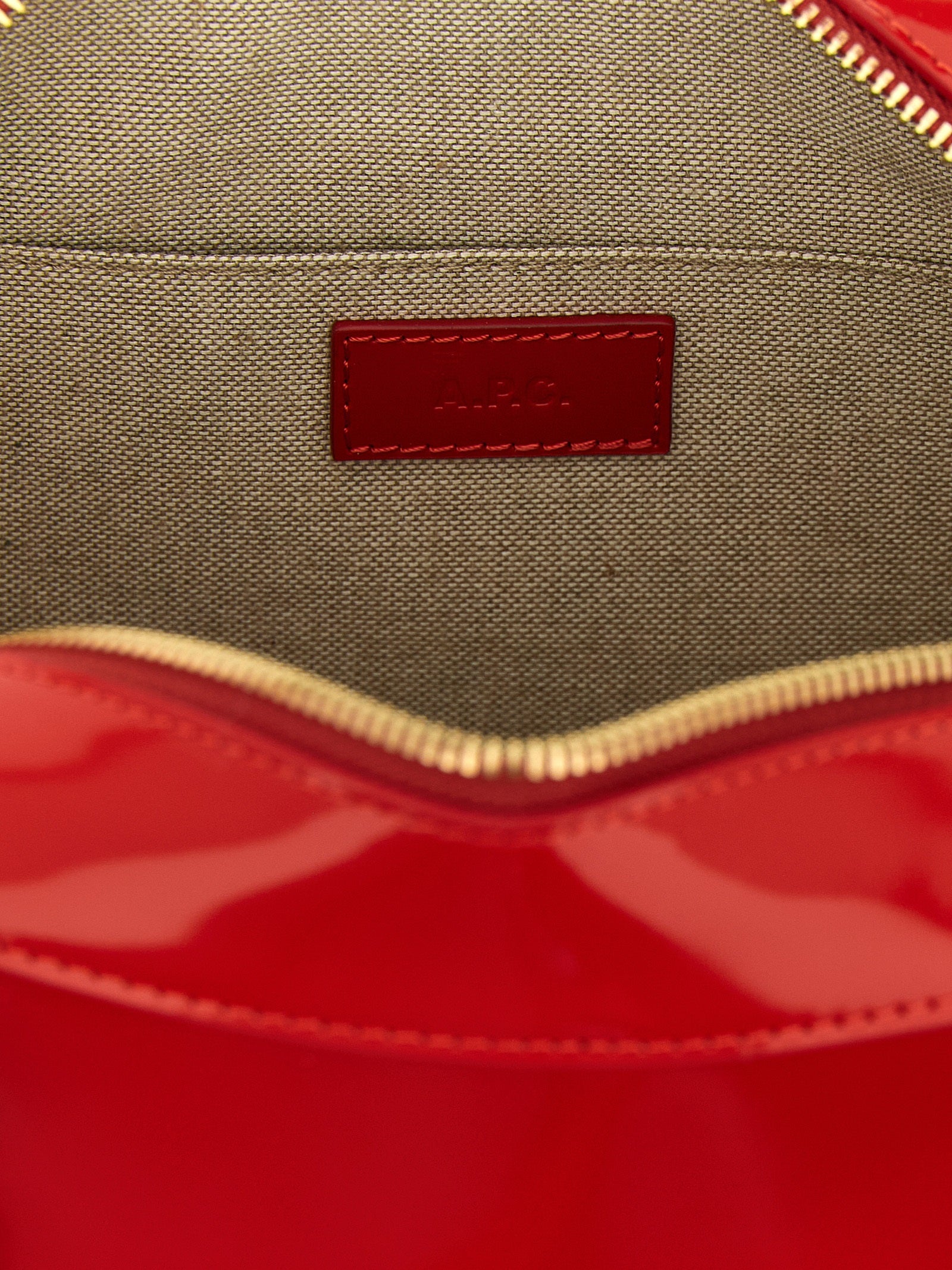 A.P.C. Red Cow Leather Handbag