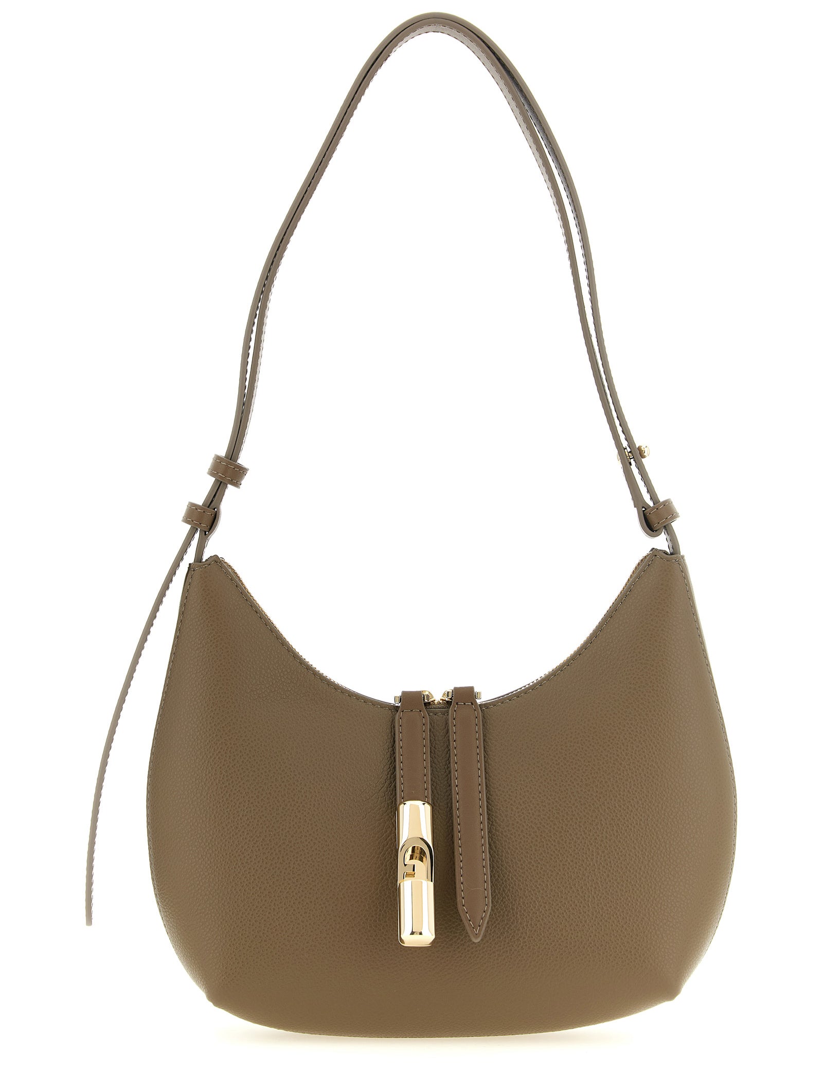 Furla Beige Calfskin Shoulder Bag