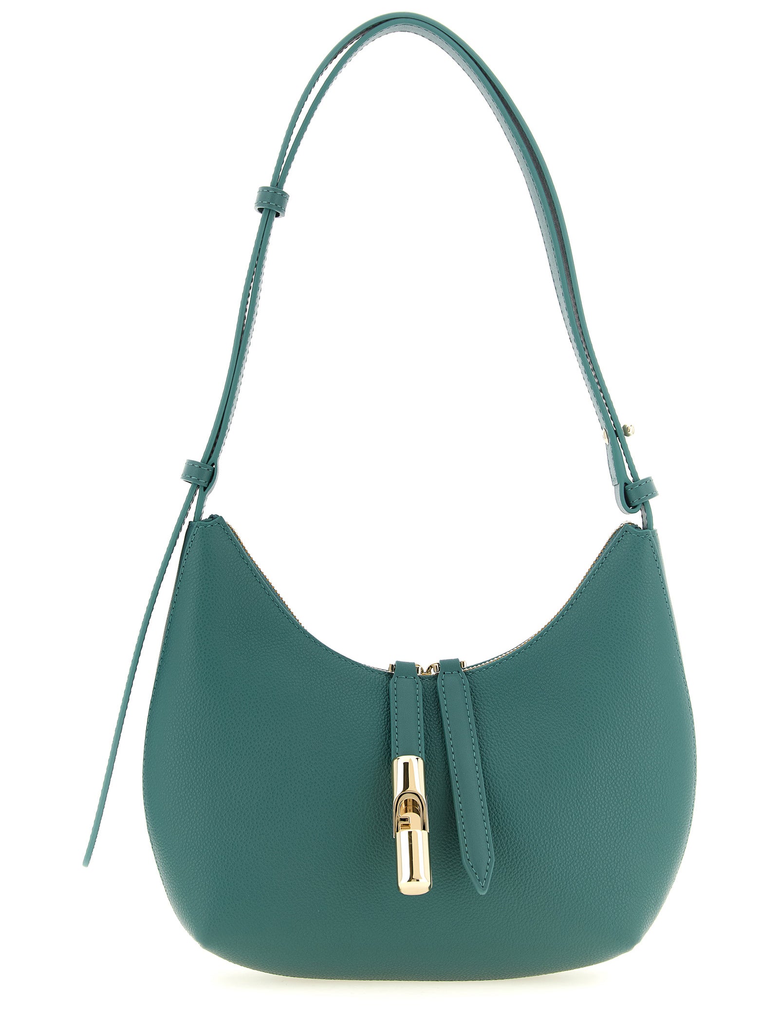 Furla Green Calfskin Shoulder Bag