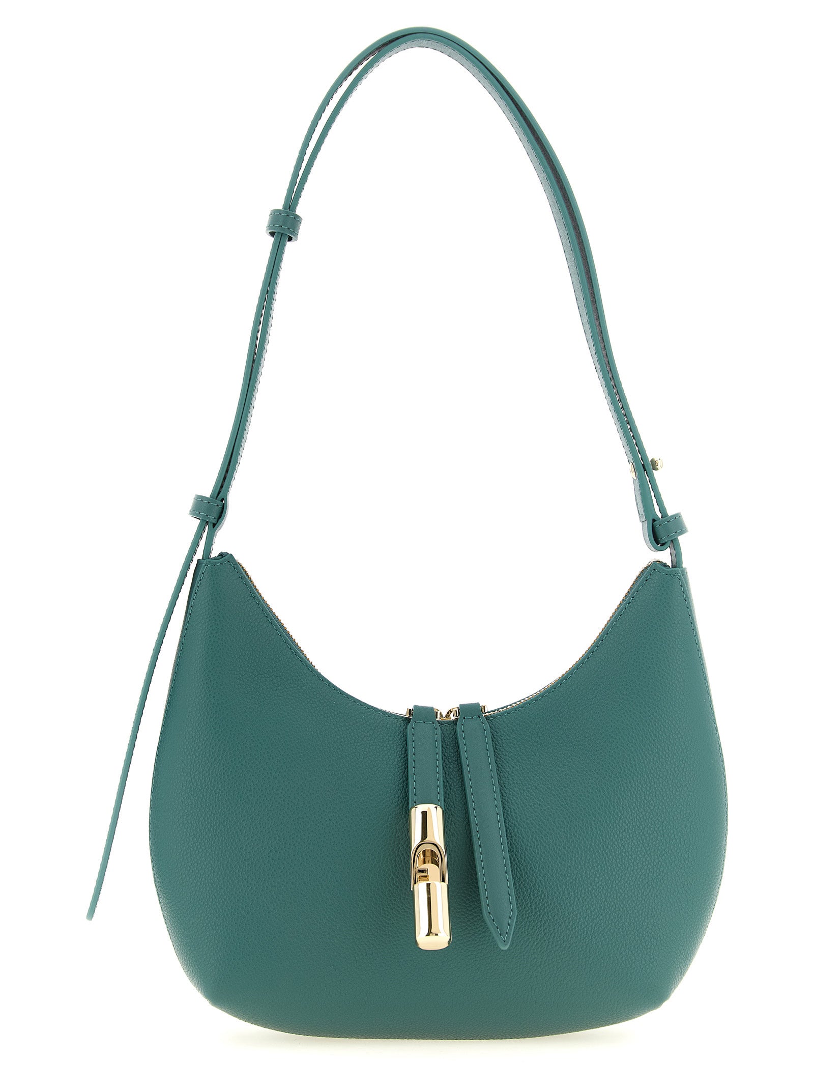 Furla Green Calfskin Shoulder Bag