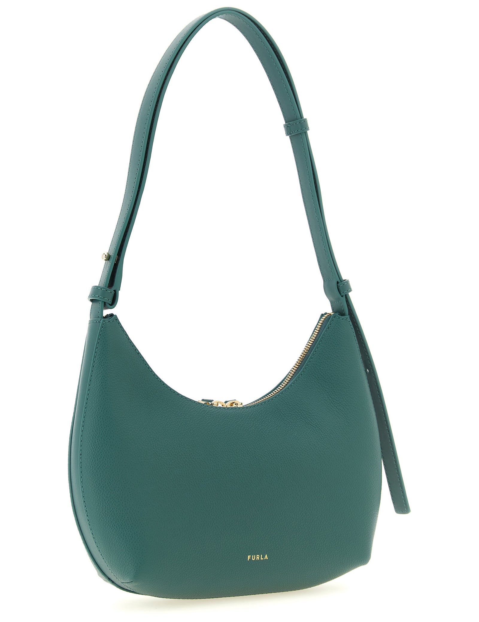 Furla Green Calfskin Shoulder Bag