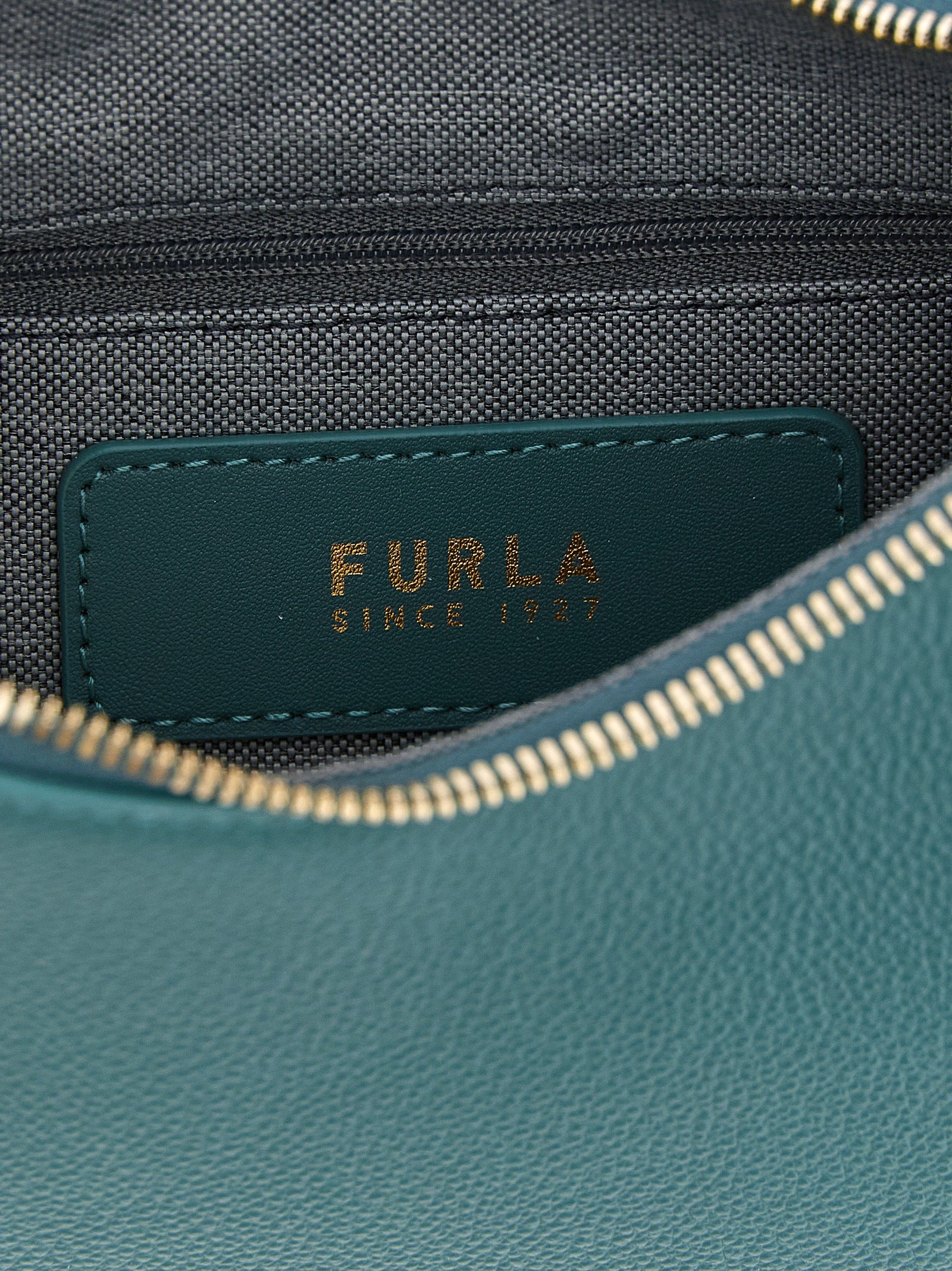 Furla Green Calfskin Shoulder Bag