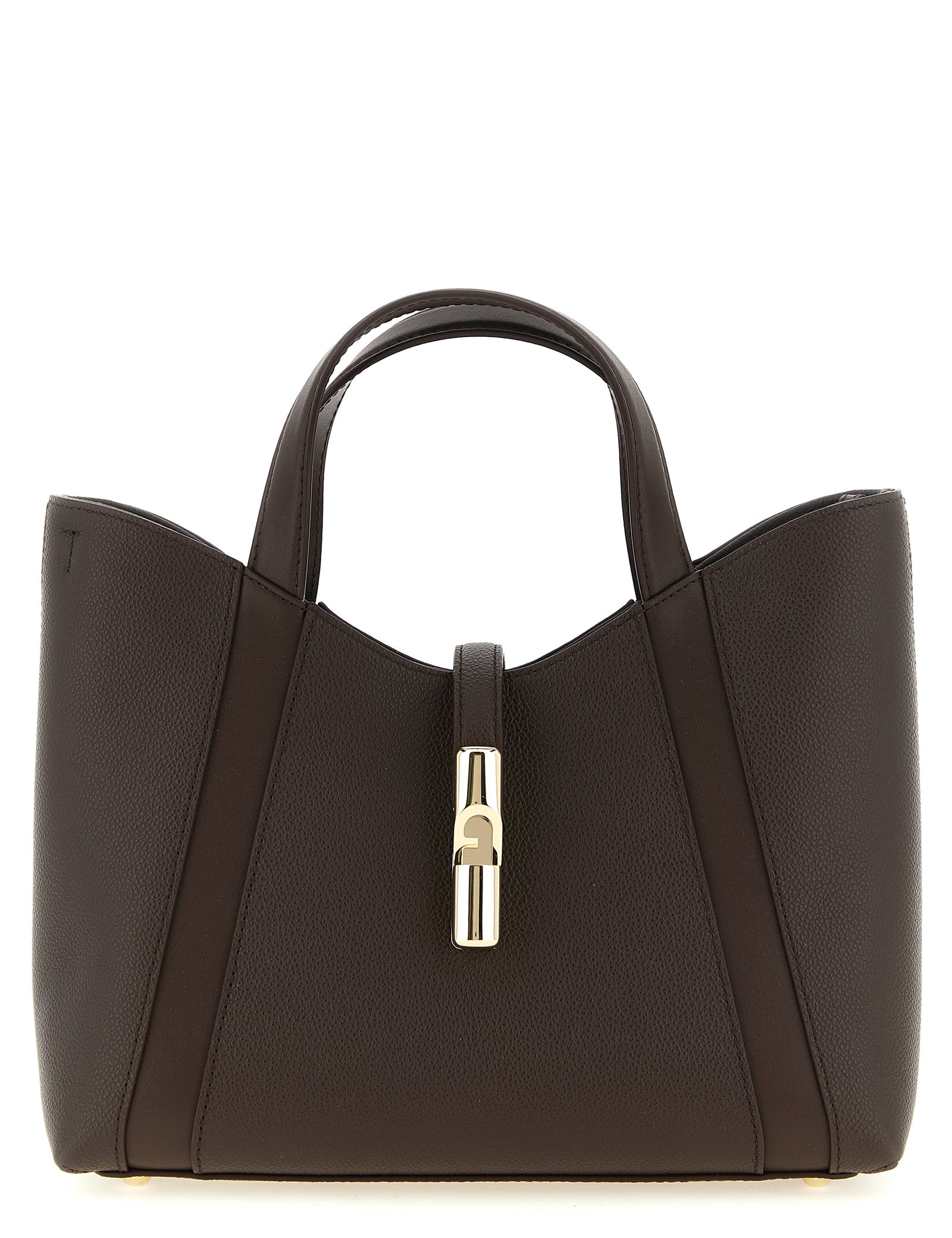 Furla Dark Brown Calfskin Tote Bag