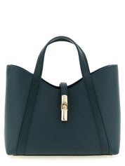 Furla Deep Teal Calfskin Tote Bag