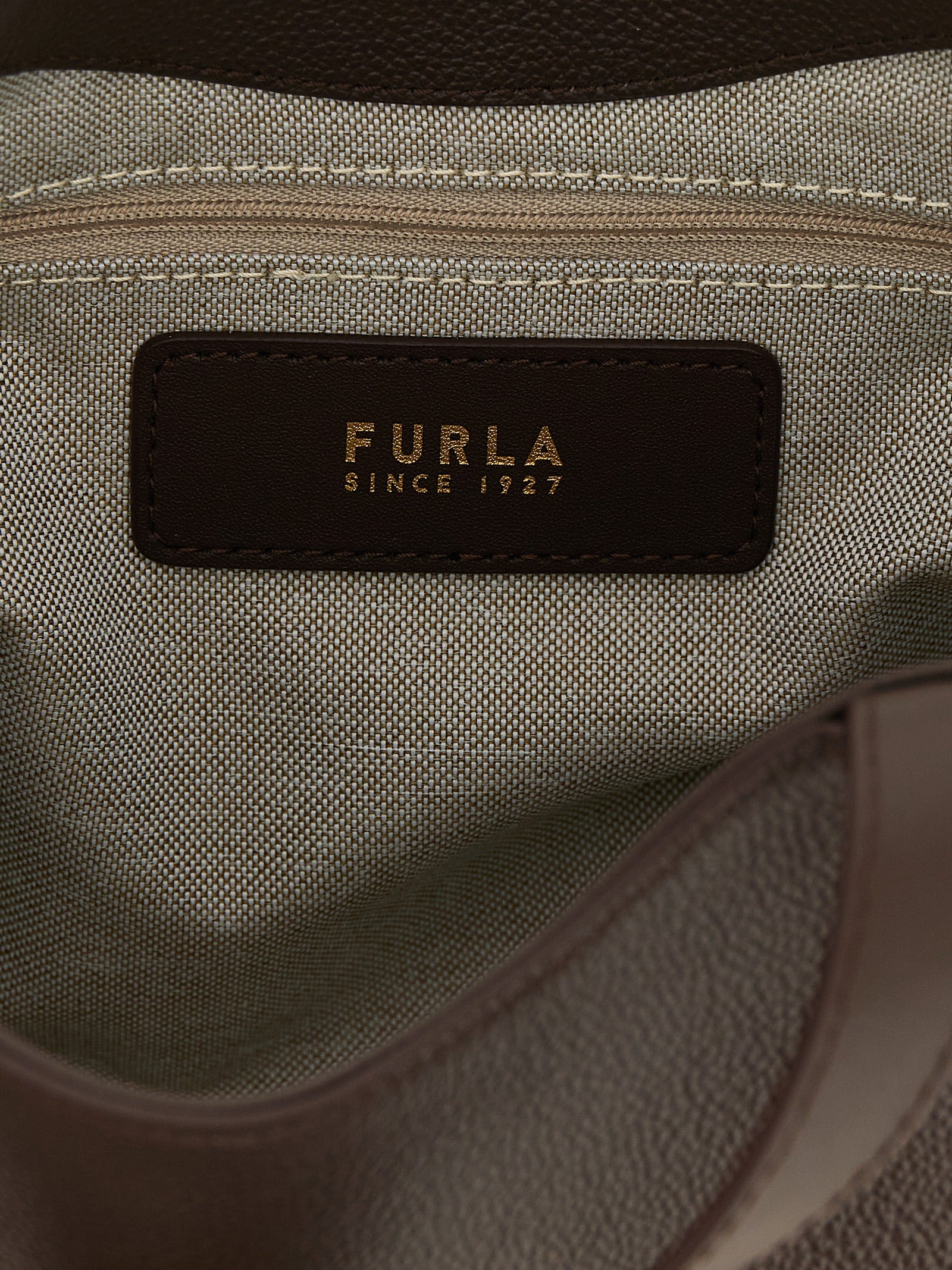 Furla Dark Brown Calfskin Tote Bag