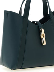 Furla Deep Teal Calfskin Tote Bag