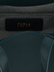 Furla Deep Teal Calfskin Tote Bag