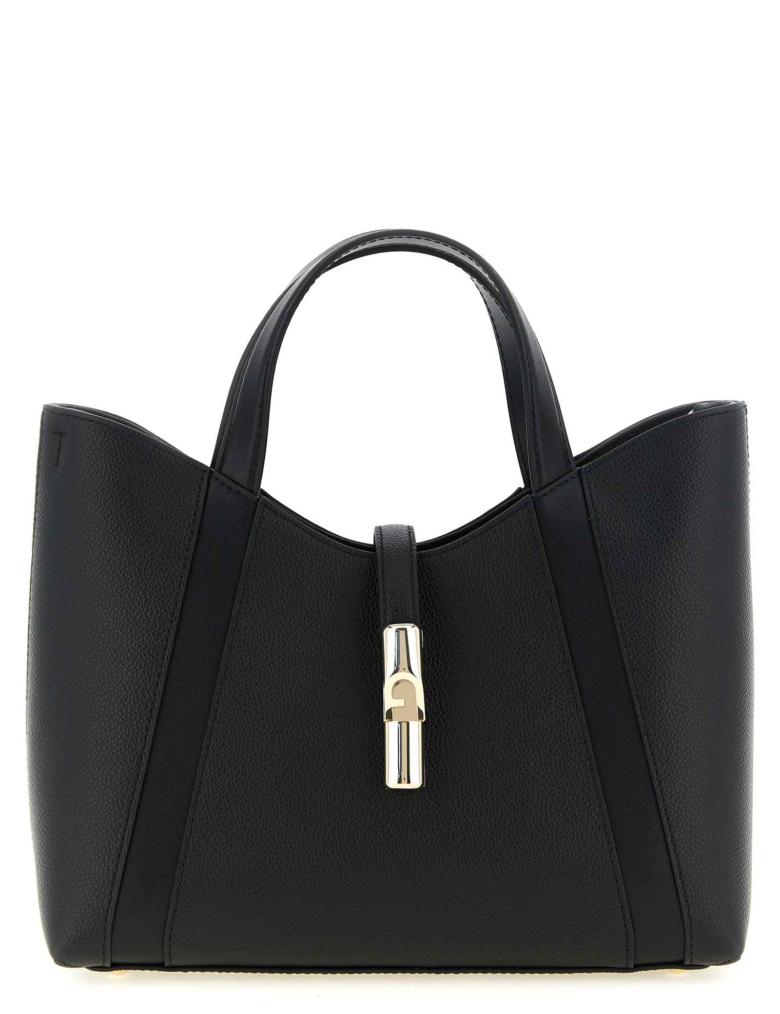 Furla Black Calfskin Tote Bag