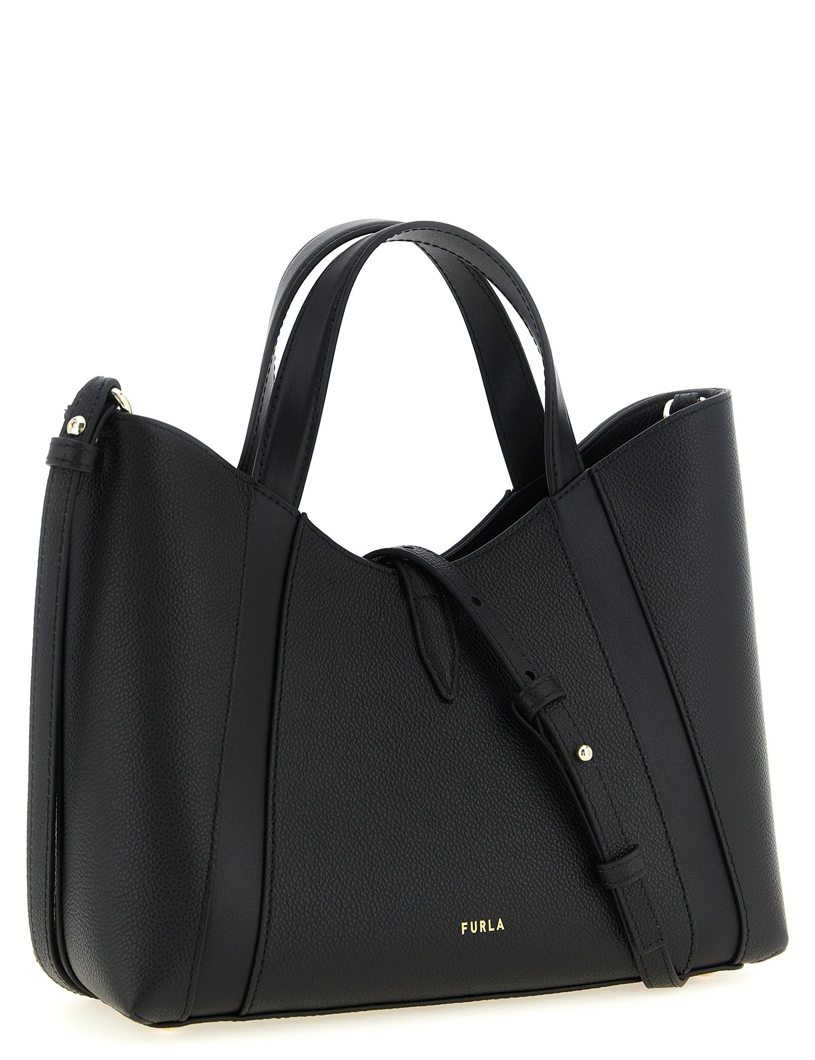 Furla Black Calfskin Tote Bag