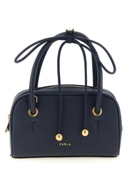 Furla Navy Blue Calfskin Handbag