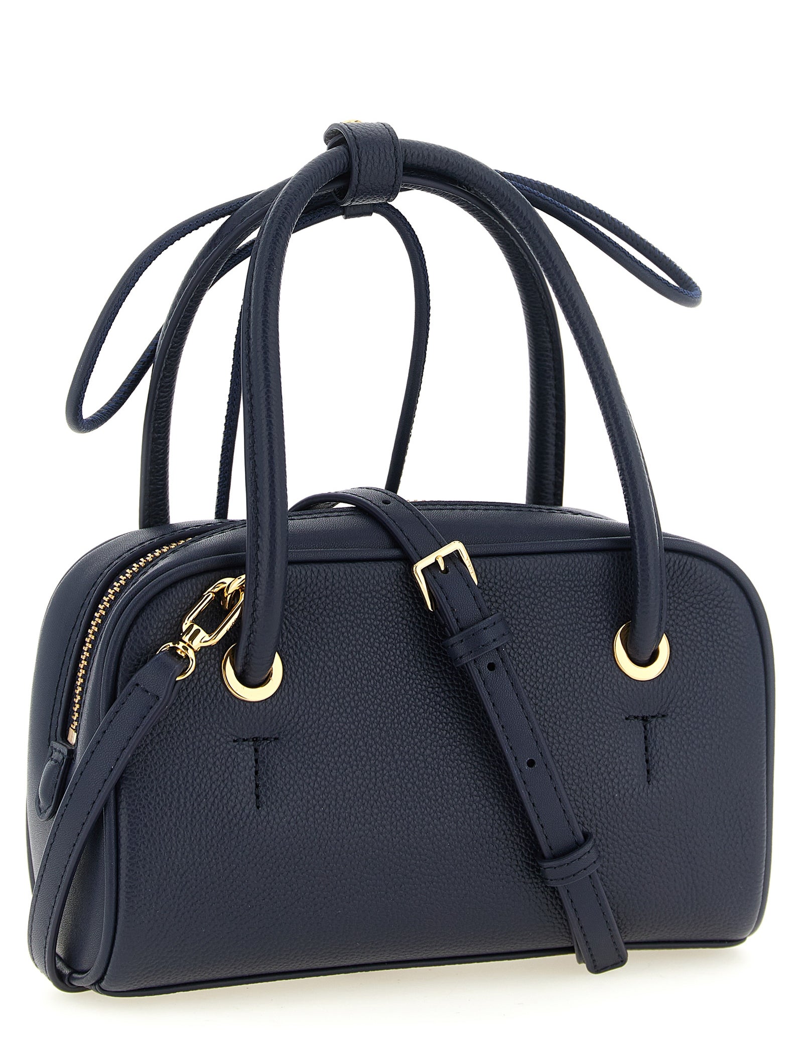 Furla Navy Blue Calfskin Handbag