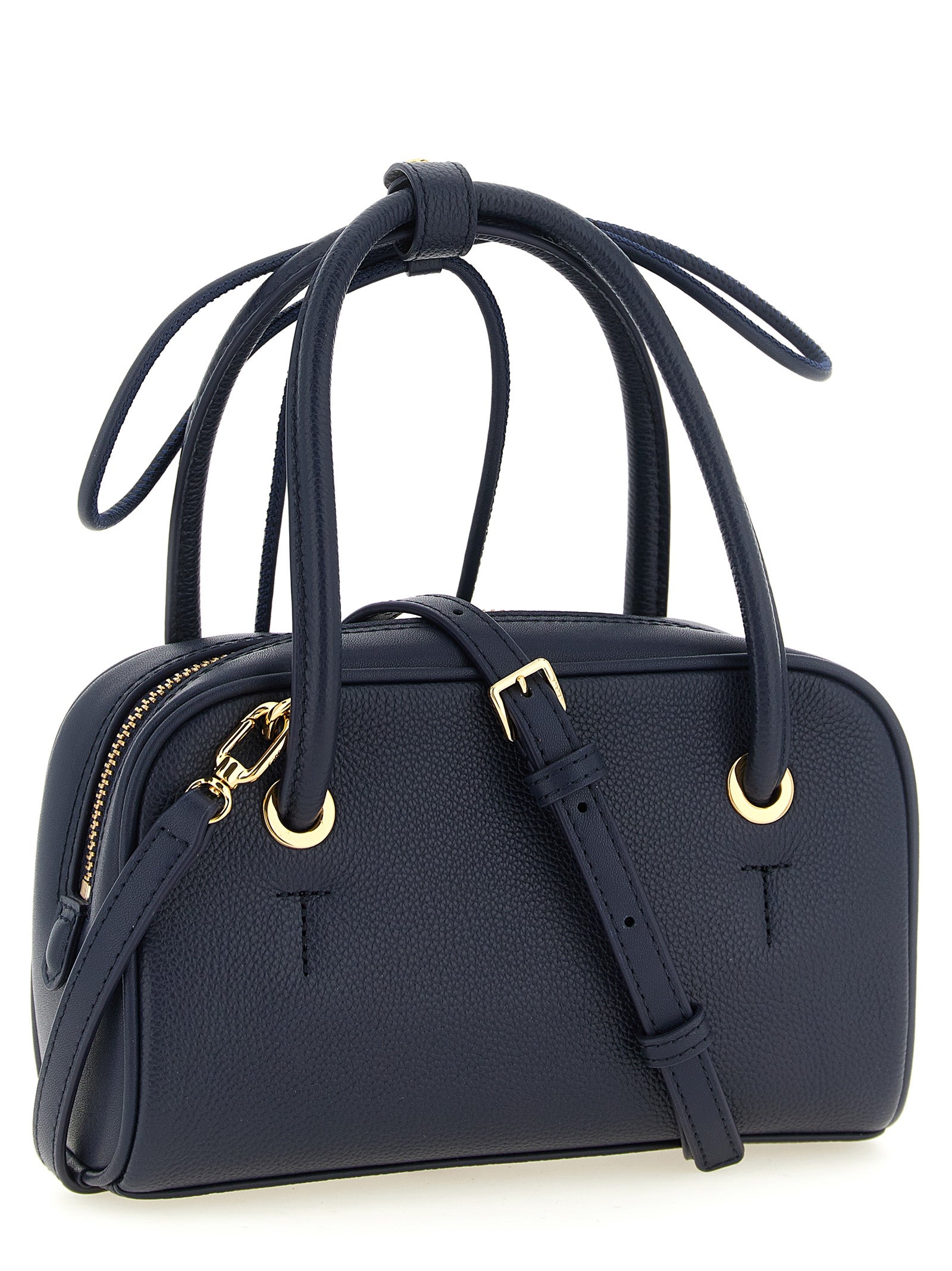 Furla Navy Blue Calfskin Handbag