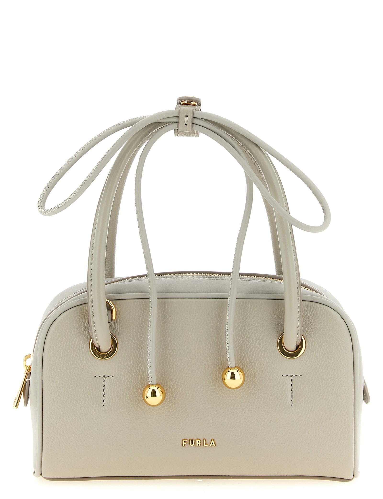 Furla Gray Calfskin Handbag