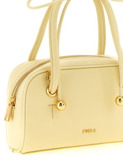 Furla Pastel Yellow Calfskin Mini Handbag