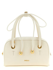 Furla Cream White Calfskin Handbag