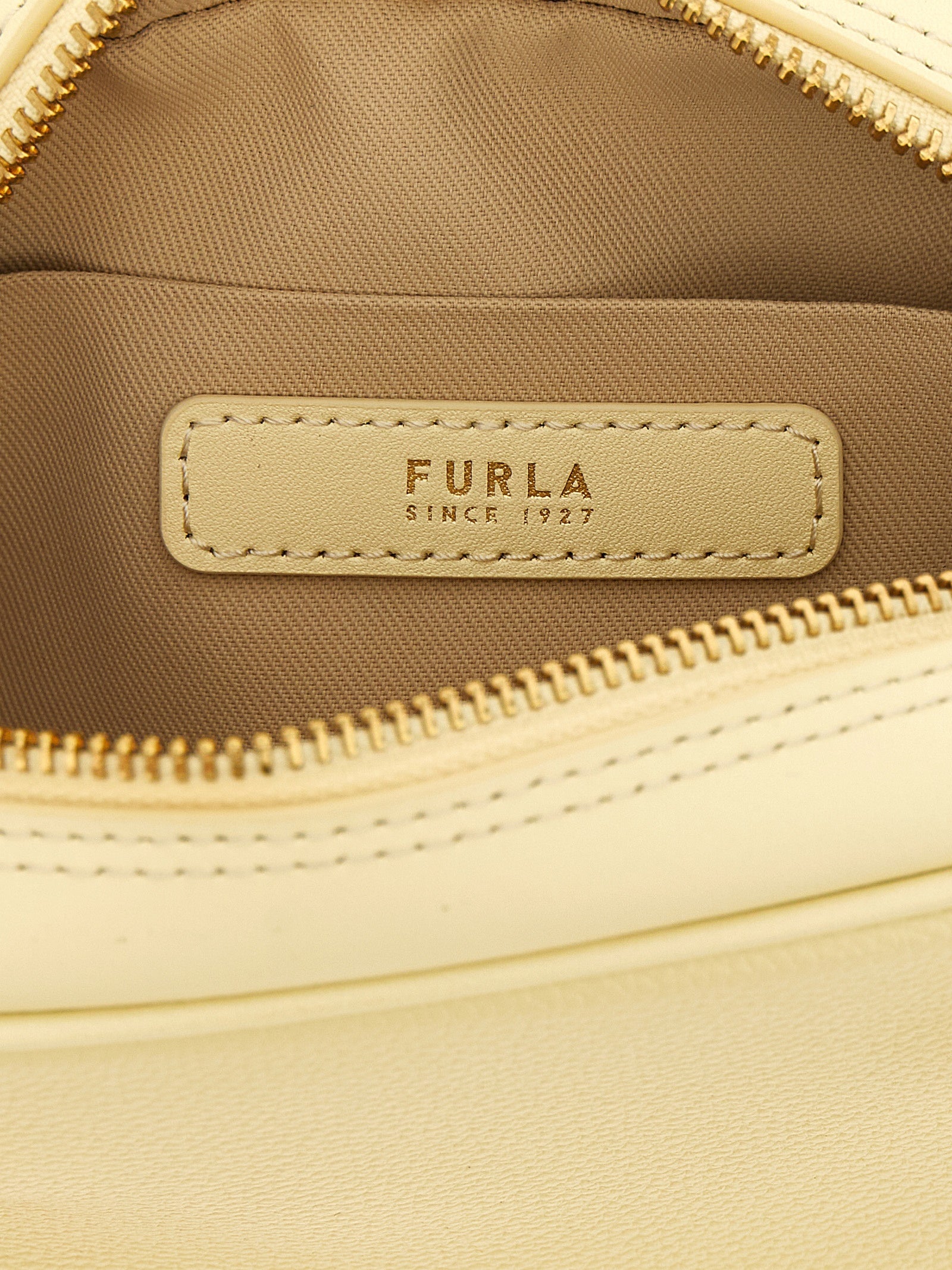 Furla Pastel Yellow Calfskin Mini Handbag