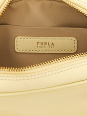 Furla Pastel Yellow Calfskin Mini Handbag