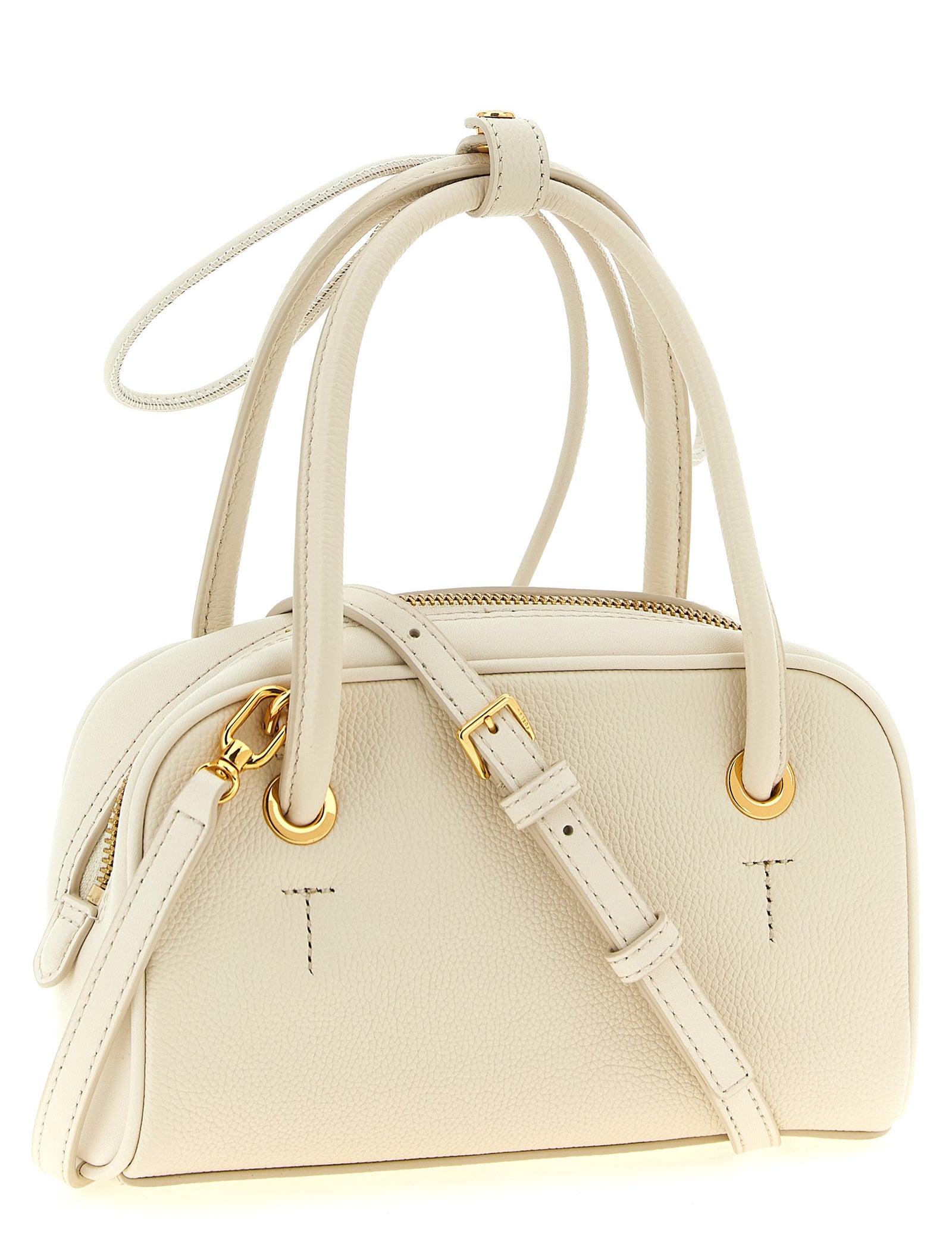 Furla Cream White Calfskin Handbag