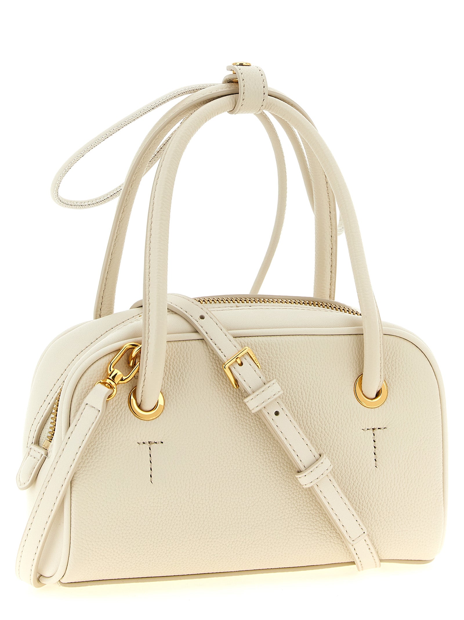 Furla Cream White Calfskin Handbag