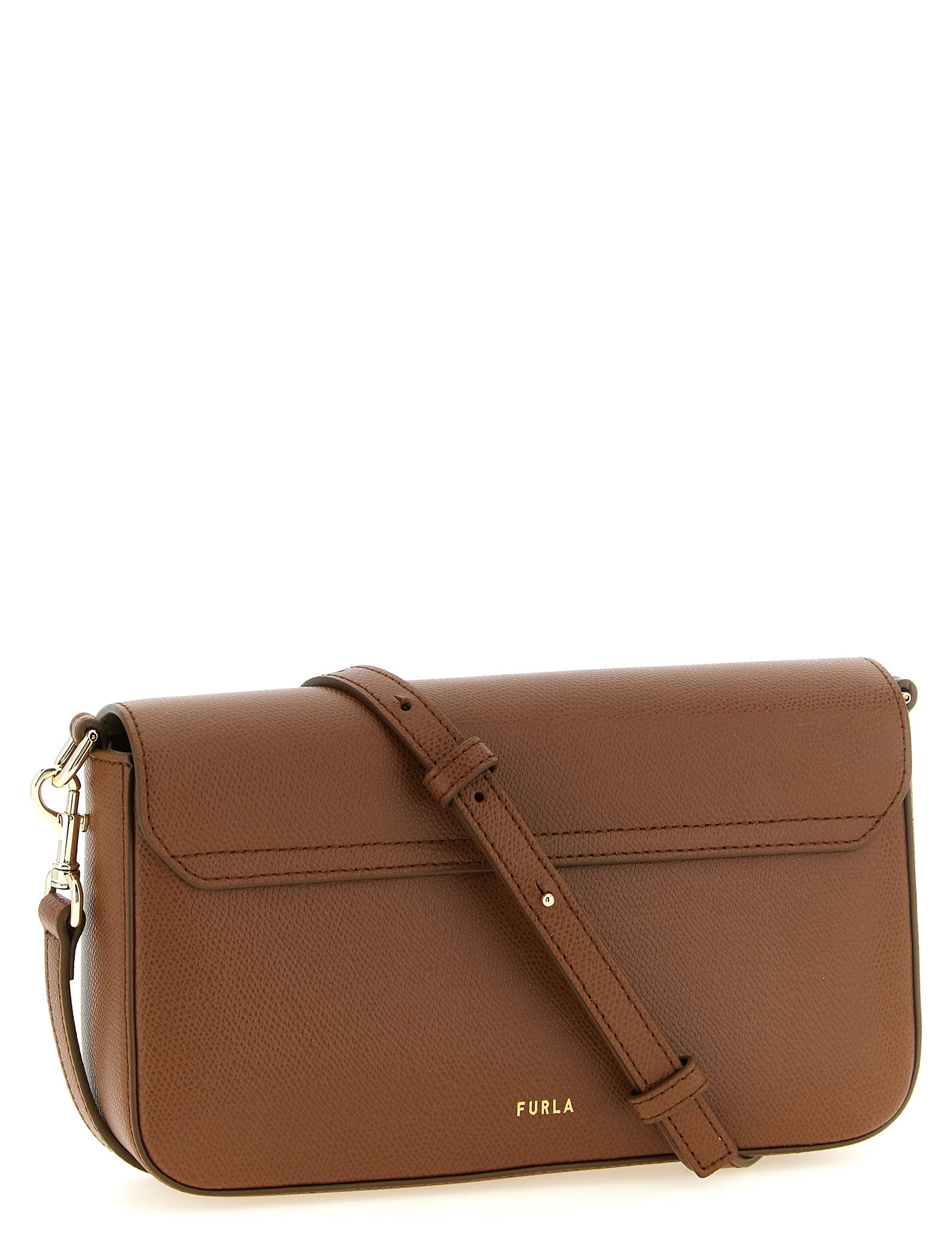 Furla Cognac Calfskin Crossbody Bag