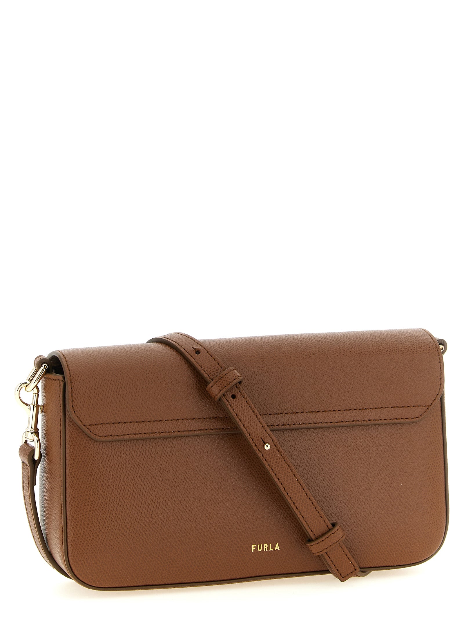 Furla Cognac Calfskin Crossbody Bag