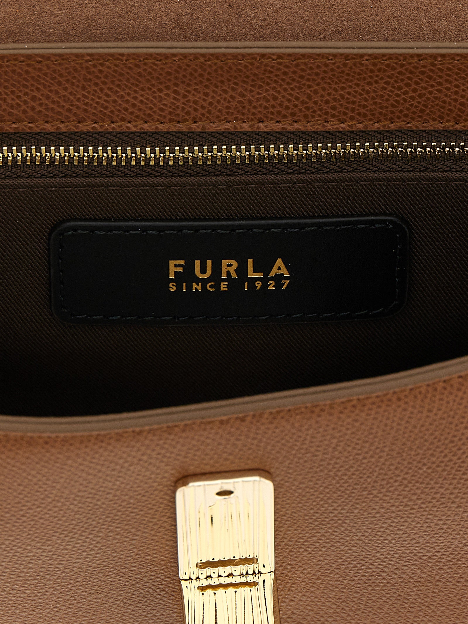 Furla Cognac Calfskin Crossbody Bag