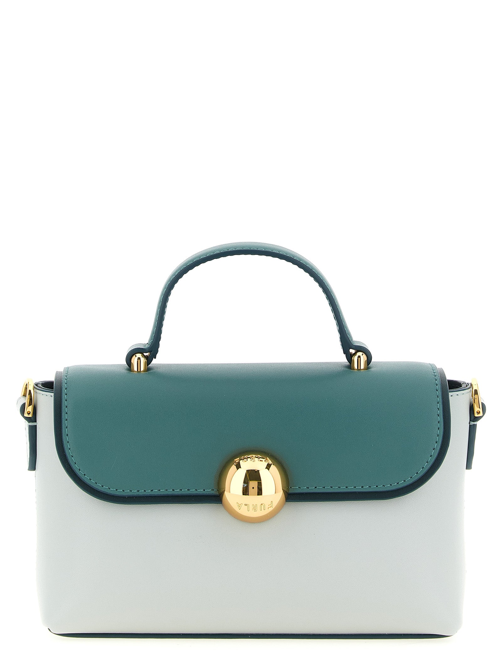 Furla Green Bicolor Calfskin Mignon Handbag