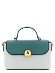 Furla Green Bicolor Calfskin Mignon Handbag