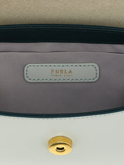 Furla Green Bicolor Calfskin Mignon Handbag