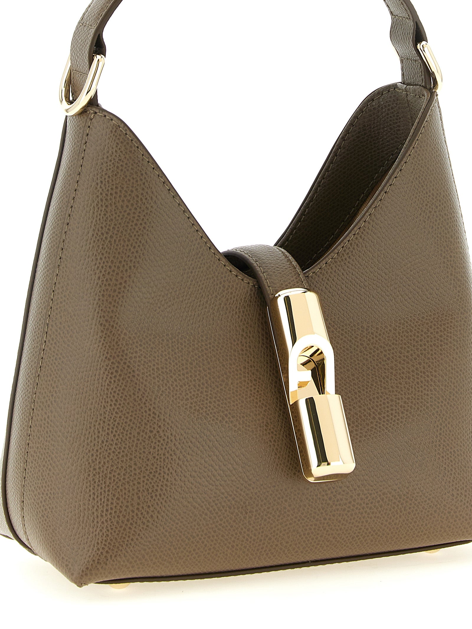 Furla Green Calfskin Mini Hobo Bag