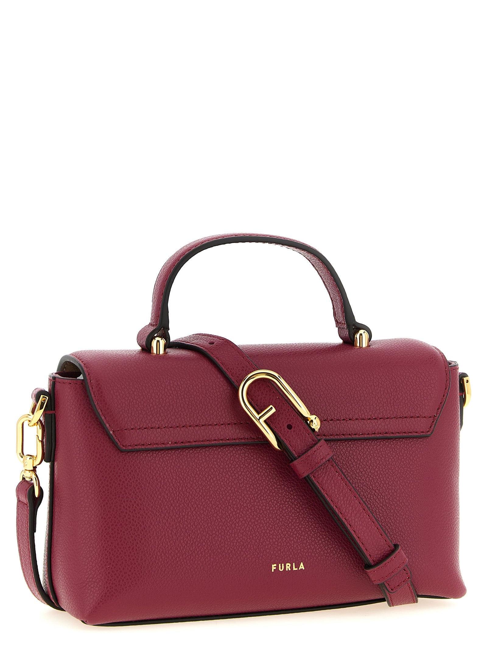 Furla Burgundy Calfskin Mignon Handbag