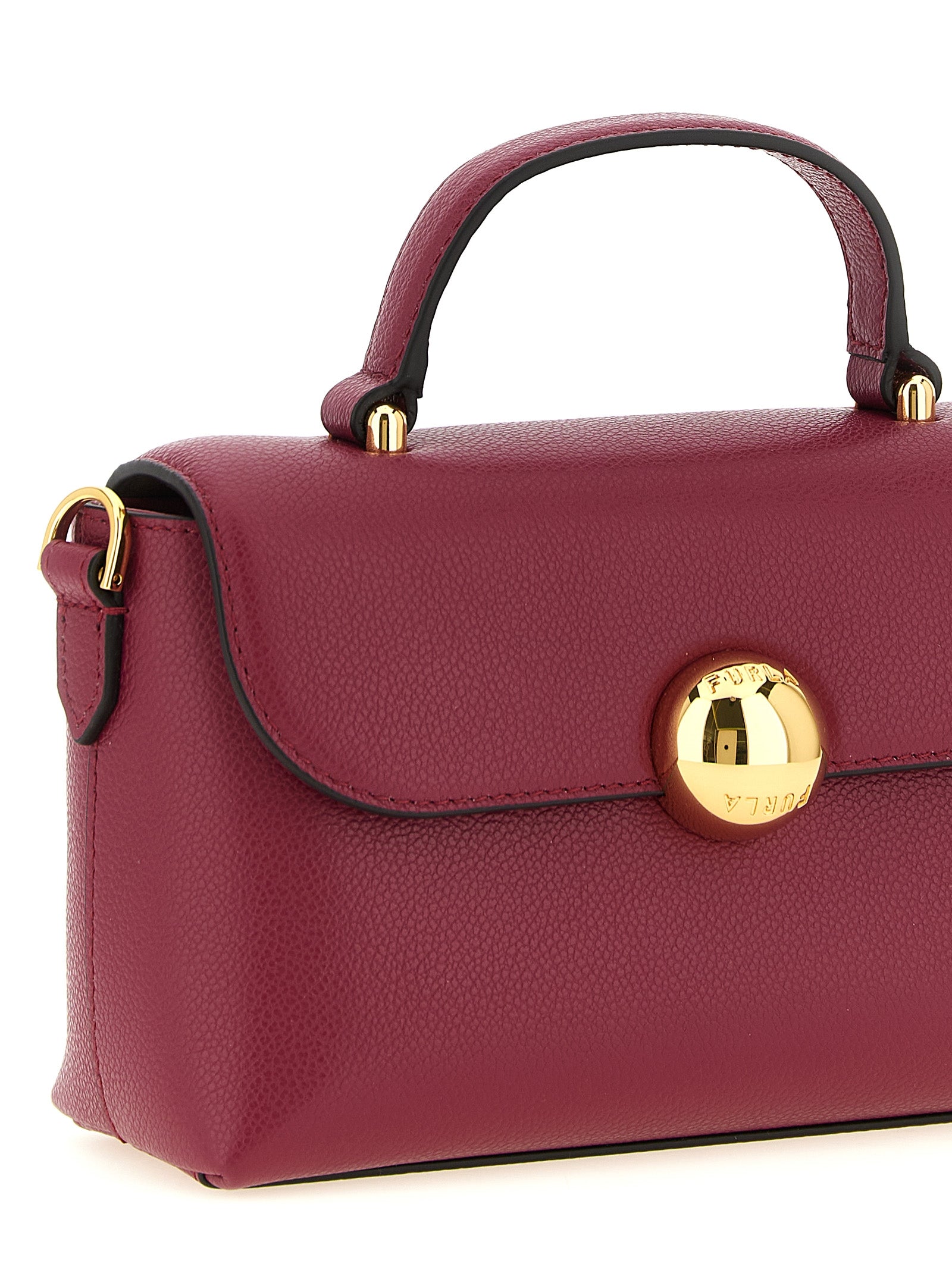Furla Burgundy Calfskin Mignon Handbag
