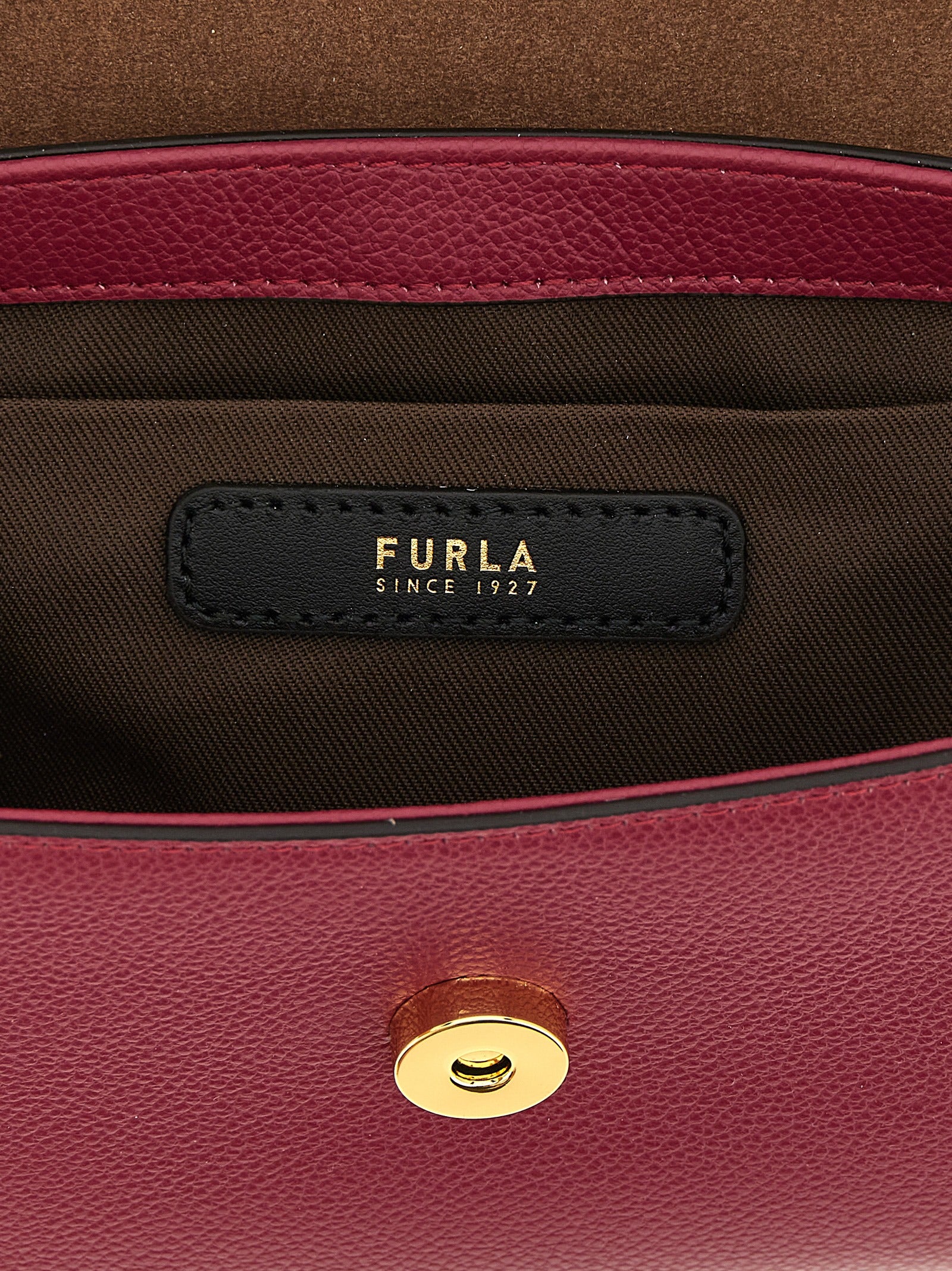 Furla Burgundy Calfskin Mignon Handbag